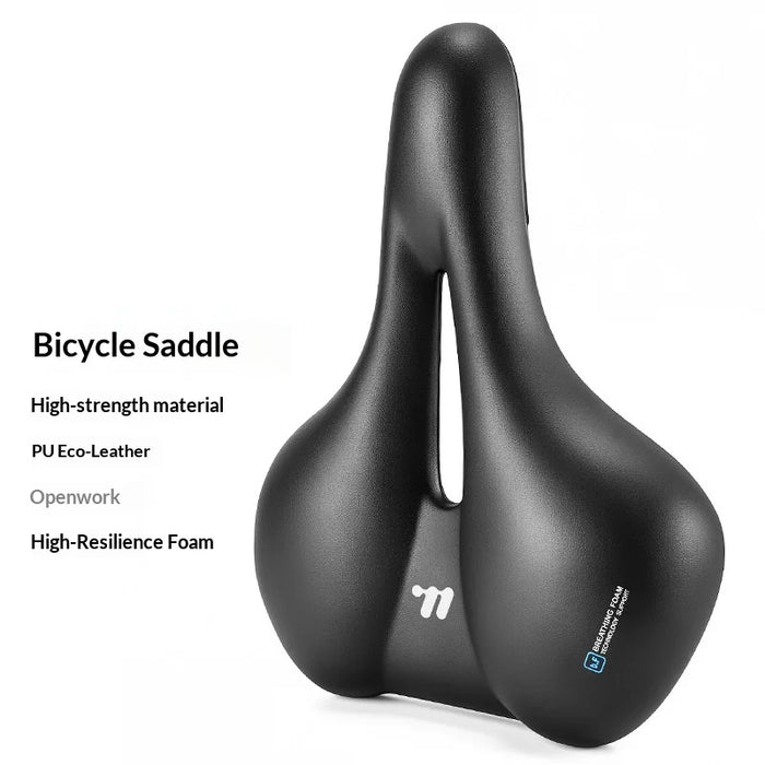 WEST BIKING YP0801268 Bike Saddle 4cm Memory Foam Cushioned Seat Shockproof for Road Mountain Bike - Black - 3
