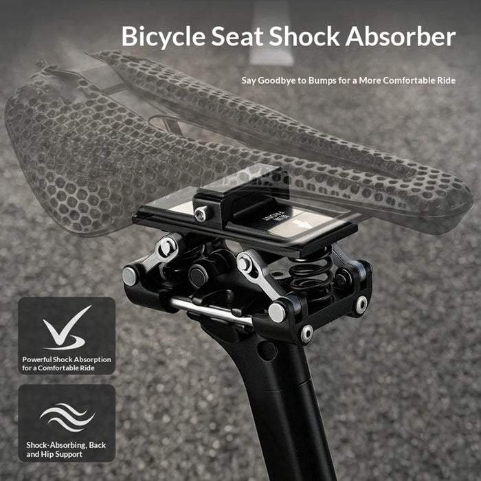 WEST BIKING YP0801267 Bicycle Seat Shock Absorber Mountain Bike Comfort Cushion Anti-Vibration Device - Black/M - 3