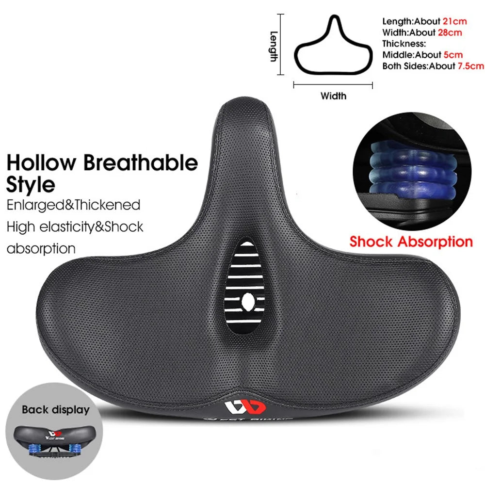 WEST BIKING YP0801125 Shockproof Breathable Mountain Bike MTB Road Bicycle Large Saddle Seat Cushion - Hollow Out Style - 2
