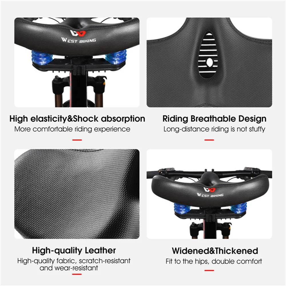 WEST BIKING YP0801125 Shockproof Breathable Mountain Bike MTB Road Bicycle Large Saddle Seat Cushion - Hollow Out Style - 5