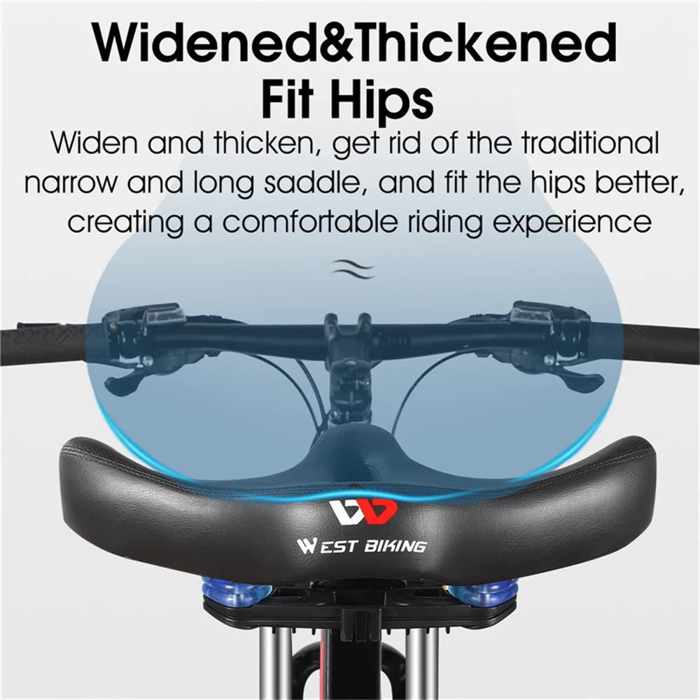 WEST BIKING YP0801125 Shockproof Breathable Mountain Bike MTB Road Bicycle Large Saddle Seat Cushion - Hollow Out Style - 7