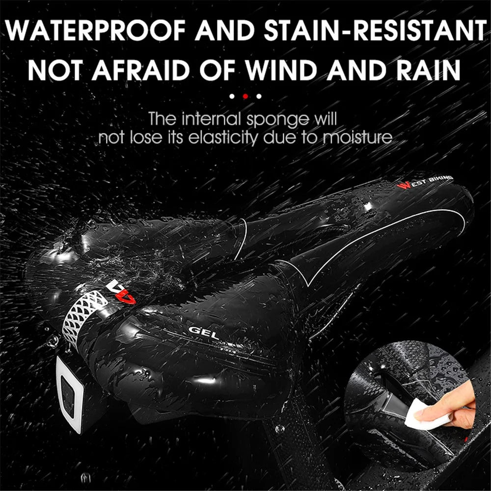 WEST BIKING YP0801128-129 Shockproof Bike Saddle Breathable MTB Road Bicycle Seat Cushion - Fish Scale Point (Sponge Type) - 4