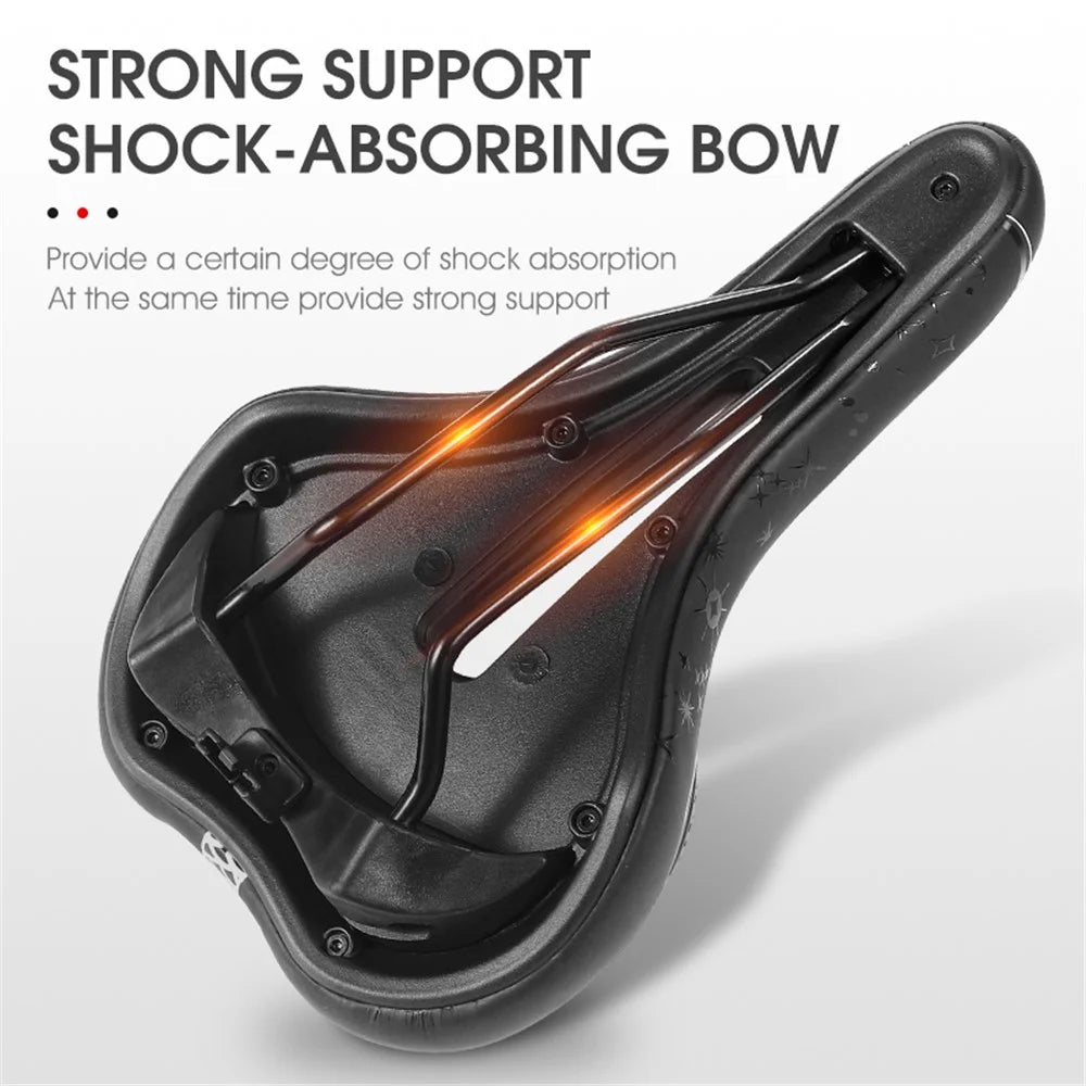 WEST BIKING YP0801128-129 Shockproof Bike Saddle Breathable MTB Road Bicycle Seat Cushion - Fish Scale Point (Sponge Type) - 7