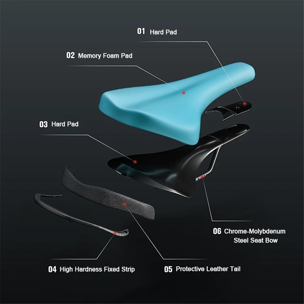 ENLEE ZD-B834 Cycling Sponge Padded Bicycle Cushion Shock-absorption MTB Bike Saddle Seat - Warrior - 4