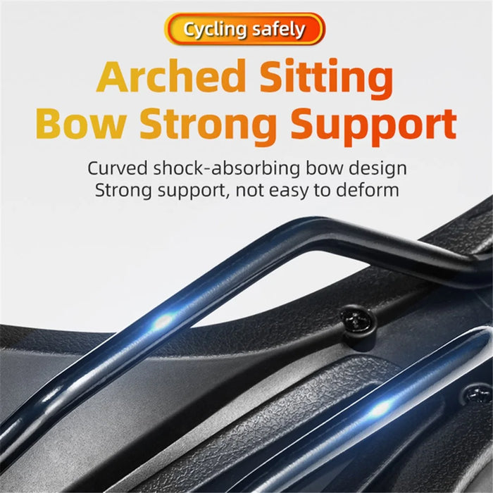 ROCKBROS 38210005001 Shock-absorption MTB Bike Saddle Seat Breathable PU Leather Bicycle Cushion - 7