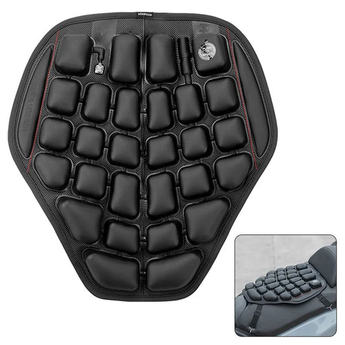 ROCKBROS Inflatable Seat Cushion Air Fillable Cooling Down Air Seat Pad Pressure Relief Ride Touring Saddle Cover for Motorcycle Scooter - 1