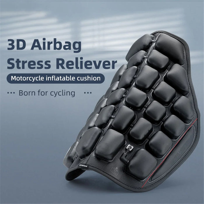 ROCKBROS Inflatable Seat Cushion Air Fillable Cooling Down Air Seat Pad Pressure Relief Ride Touring Saddle Cover for Motorcycle Scooter - 4