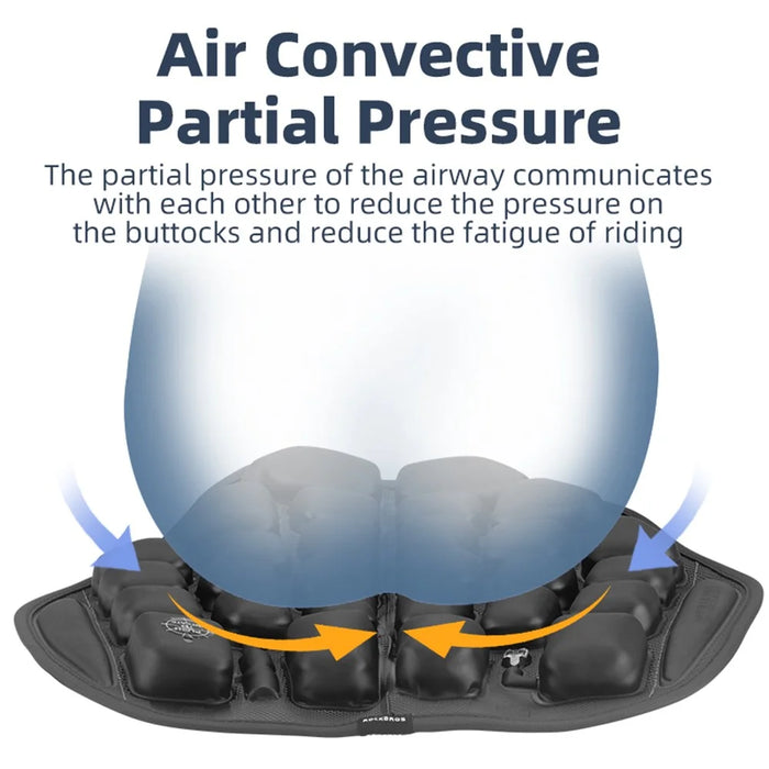 ROCKBROS Inflatable Seat Cushion Air Fillable Cooling Down Air Seat Pad Pressure Relief Ride Touring Saddle Cover for Motorcycle Scooter - 6