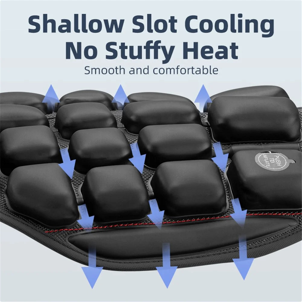 ROCKBROS Inflatable Seat Cushion Air Fillable Cooling Down Air Seat Pad Pressure Relief Ride Touring Saddle Cover for Motorcycle Scooter - 7
