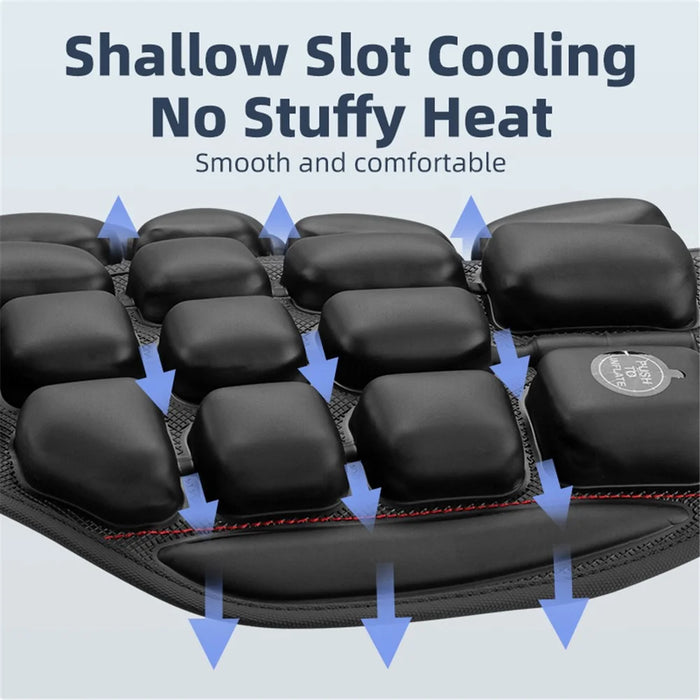 ROCKBROS Inflatable Seat Cushion Air Fillable Cooling Down Air Seat Pad Pressure Relief Ride Touring Saddle Cover for Motorcycle Scooter - 7