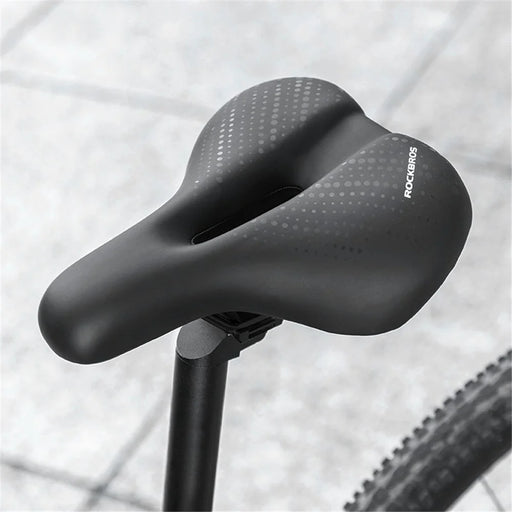ROCKBROS 38218916002 MTB Bike Widen Saddle Seat PU Leather Shock-absorption Bicycle Cushion - 2