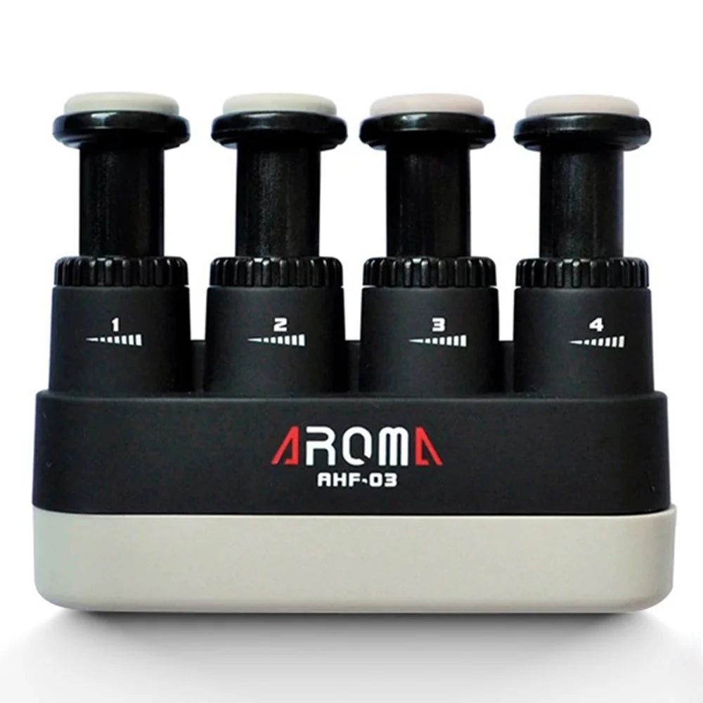 AROMA AHF-03 Adjustable Resistance Guitar Piano Practice Finger Strength Trainer Hand Grip Force Exerciser - Black - 2