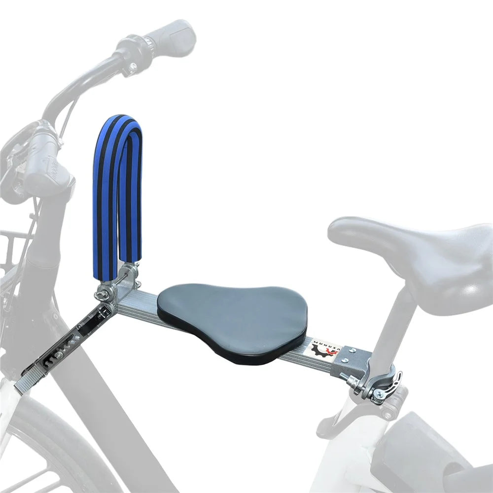 YSANAM Bicycle Seats Fast-Moving Front-Mounted Adjustable Safety Seat with Foam Handle / Folding Pedals for Kids Support 55-60Kg Loading - 6