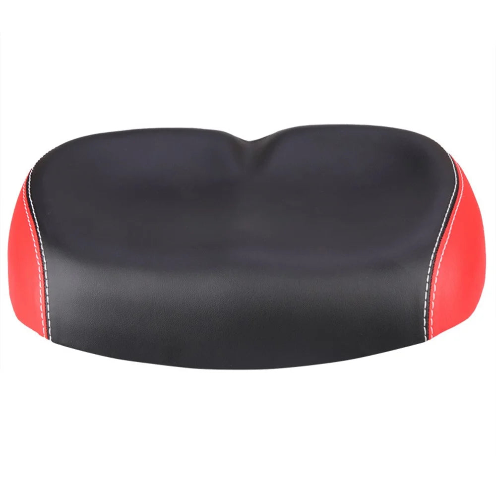 Bicycle Seat Mountain Bike Seat Cushion Shock Absorption No Nose Saddle Riding Equipment - Red - 1