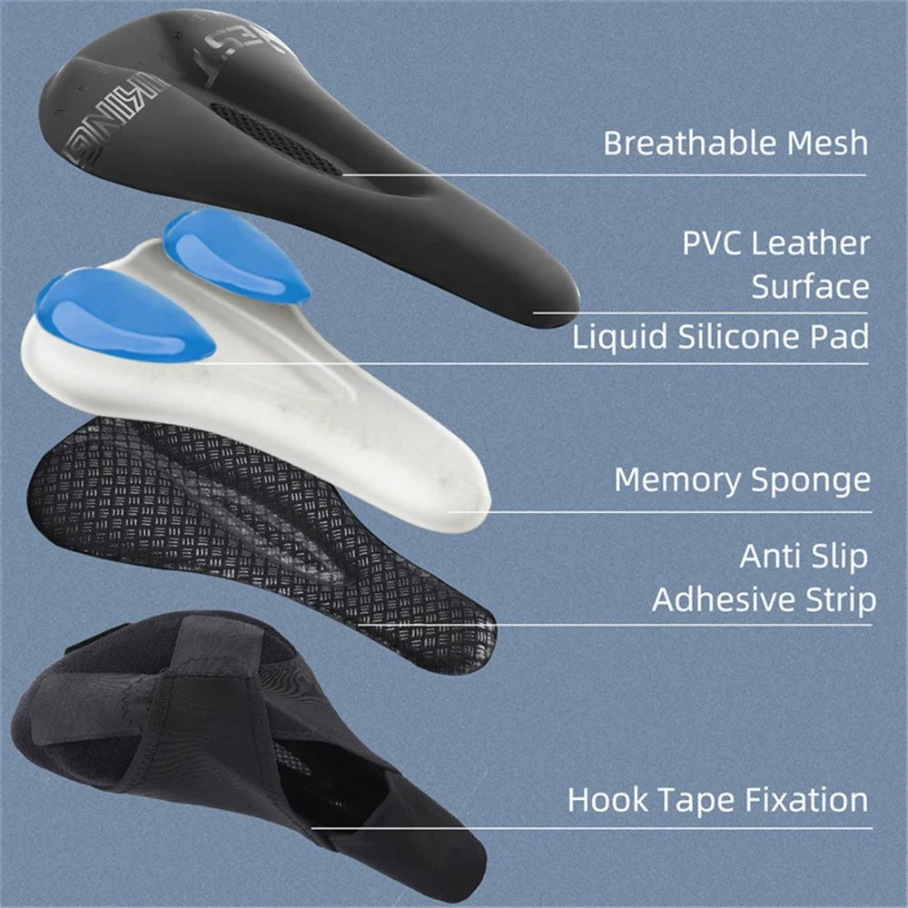 WEST BIKING YP0801172 Bike Cycling Saddle Cover Thicken Silicone Shock-absorption Bicycle Seat Cushion - 2