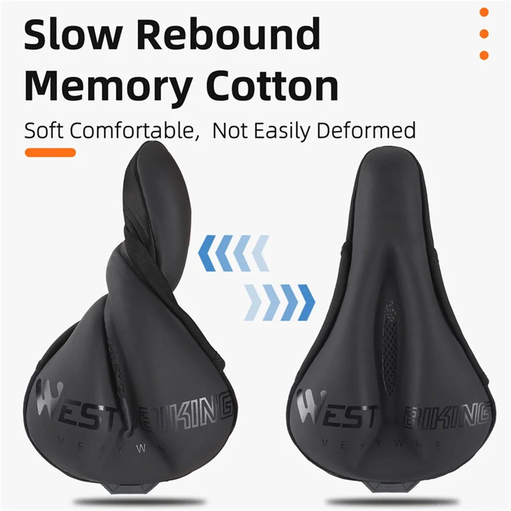 WEST BIKING YP0801172 Bike Cycling Saddle Cover Thicken Silicone Shock-absorption Bicycle Seat Cushion - 4