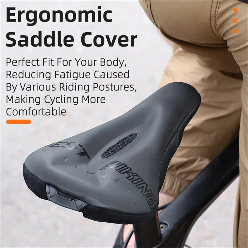WEST BIKING YP0801172 Bike Cycling Saddle Cover Thicken Silicone Shock-absorption Bicycle Seat Cushion - 7