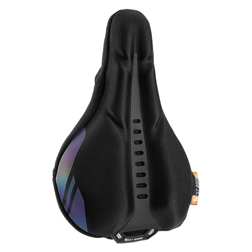 WEST BIKING YP0801177-178 Bike Cycling Saddle Cover Breathable Shock-absorption Memory Foam Bicycle Seat Cushion - Black Colorful - 1