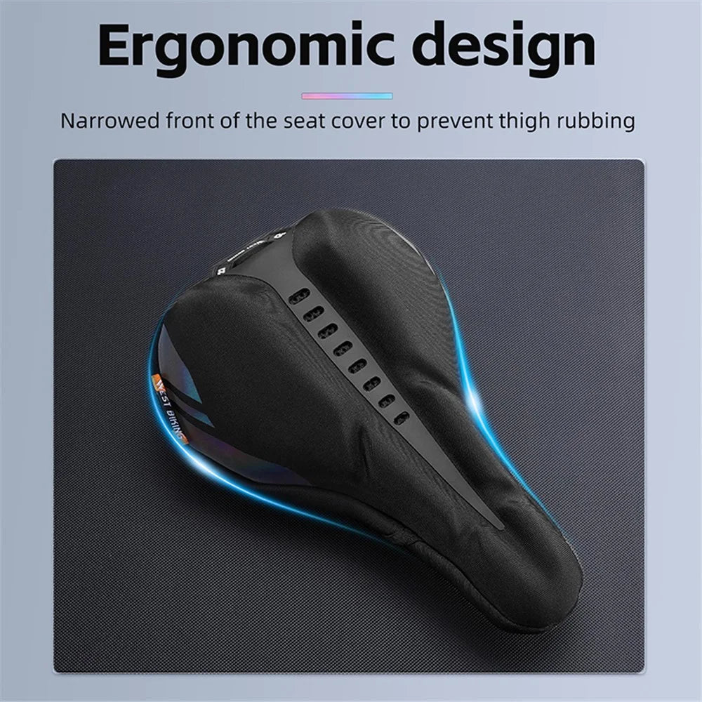 WEST BIKING YP0801177-178 Bike Cycling Saddle Cover Breathable Shock-absorption Memory Foam Bicycle Seat Cushion - Black Colorful - 5