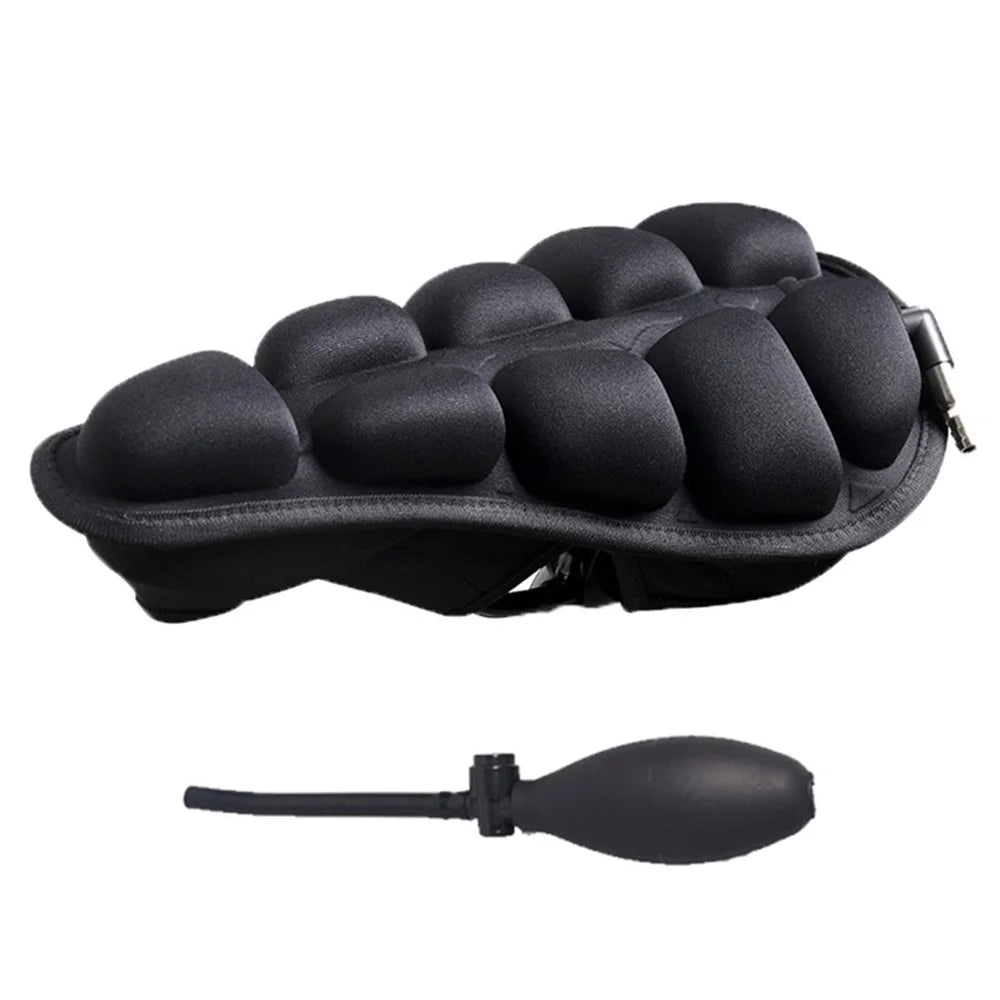 BC-203 2.0 Black Bike Folding Cushion Seat Cover Inflatable Airbag Bicycle Seat Cover with Pump, Size: S - 1