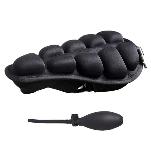 BC-203 2.0 Black Bike Folding Cushion Seat Cover Inflatable Airbag Bicycle Seat Cover with Pump, Size: S - 1
