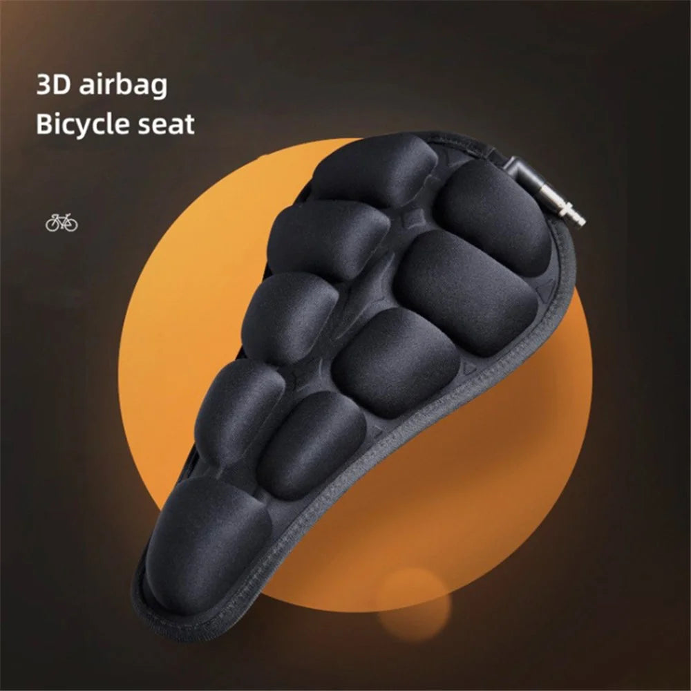 BC-203 2.0 Black Bike Folding Cushion Seat Cover Inflatable Airbag Bicycle Seat Cover with Pump, Size: S - 4