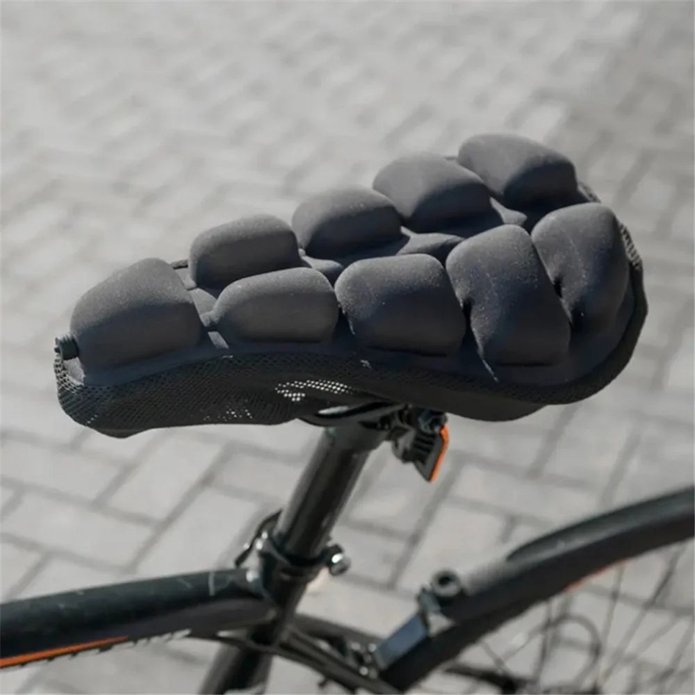 BC-203 2.0 Black Bike Folding Cushion Seat Cover Inflatable Airbag Bicycle Seat Cover with Pump, Size: S - 6