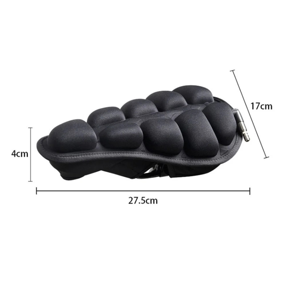 BC-203 2.0 Black Bike Folding Cushion Seat Cover Inflatable Airbag Bicycle Seat Cover with Pump, Size: S - 7