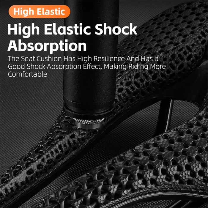 WEST BIKING YP0801182 3D Printing MTB Road Bike Short Nose Hollow Breathable Bicycle Seat - 7