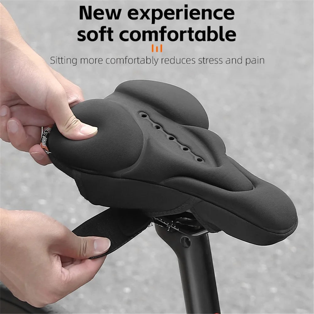 WEST BIKING YP0801184 Bike Cushion Seat Cover Silicone+Lycra Fiber+Sponge Shock-resistant MTB Seat Cushion for Cycling - 3