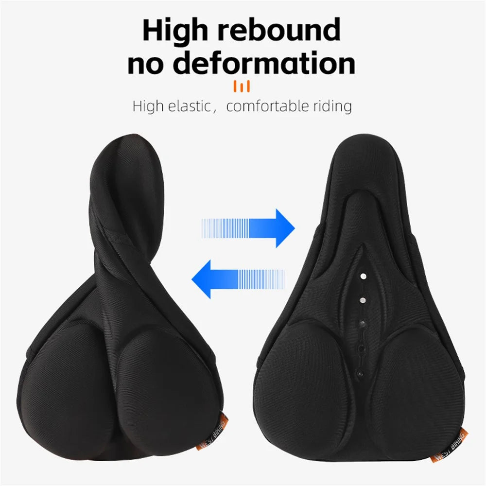 WEST BIKING YP0801184 Bike Cushion Seat Cover Silicone+Lycra Fiber+Sponge Shock-resistant MTB Seat Cushion for Cycling - 4
