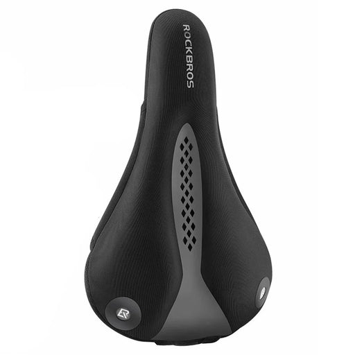 ROCKBROS Bike Saddle Cover Memory Foam + Liquid Silicone Thicken Bicycle Seat Cushion with Dual Tail Light - 1