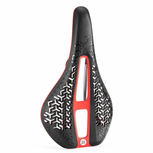 ROCKBROS LF0144 Bike Cycling TPEE+PA66 Saddle Breathable Bicycle Seat Cushion - Black+Red - 1