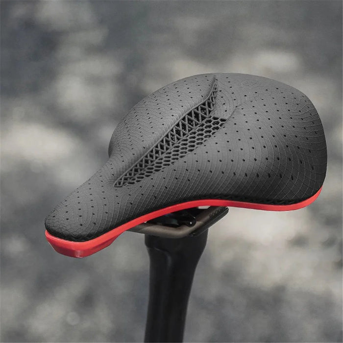 ROCKBROS 3D Printing Bike Cycling Saddle Polyurethane Breathable Bicycle Seat Cushion - LF0184 Black - 2