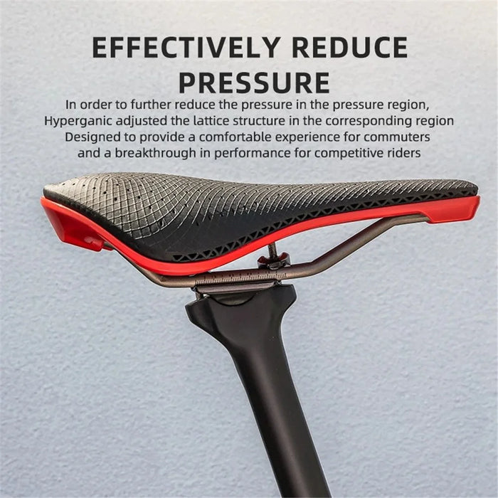 ROCKBROS 3D Printing Bike Cycling Saddle Polyurethane Breathable Bicycle Seat Cushion - LF0184 Black - 3
