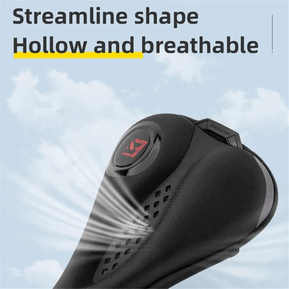 ROCKBROS Bike Silicone Cushion Seat Cover Thickened Shock-resistant MTB Seat Cushion for Cycling - 2