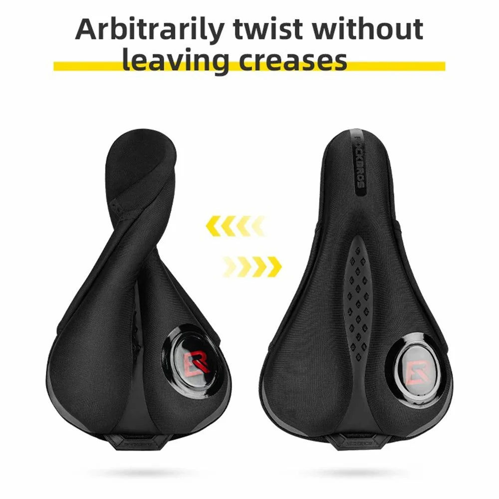 ROCKBROS Bike Silicone Cushion Seat Cover Thickened Shock-resistant MTB Seat Cushion for Cycling - 5