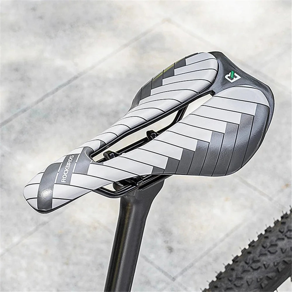 ROCKBROS 38210011001 PU Leather+TPU Bike Seat Saddle Breathable MTB Road Bicycle Seat Cushion - 5