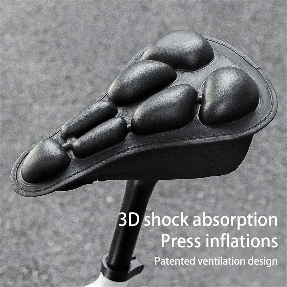 ROCKBROS 38210027001 Press Inflation Bike Saddle Cover Airbags Anti-shock Bicycle Seat Cushion - 7