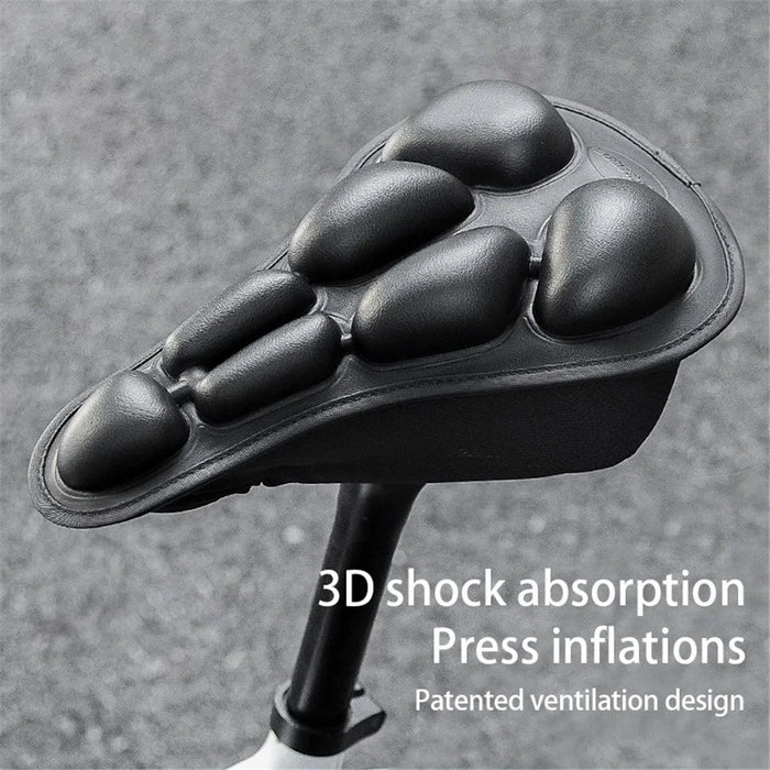 ROCKBROS 38210027001 Press Inflation Bike Saddle Cover Airbags Anti-shock Bicycle Seat Cushion - 7