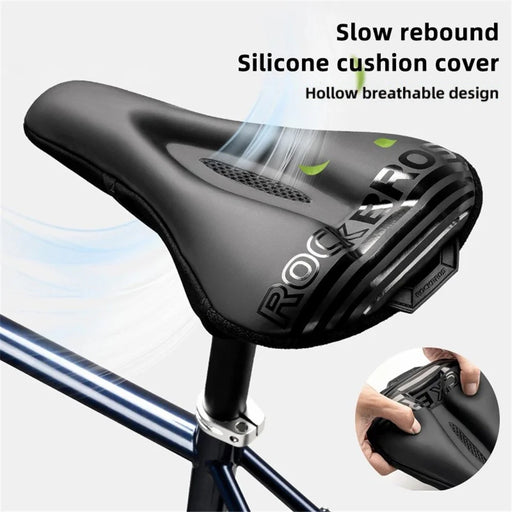 ROCKBROS Bike Cycling Saddle Cover Shock-absorption Silicone Bicycle Seat Cushion - Style 38210033001 - 2