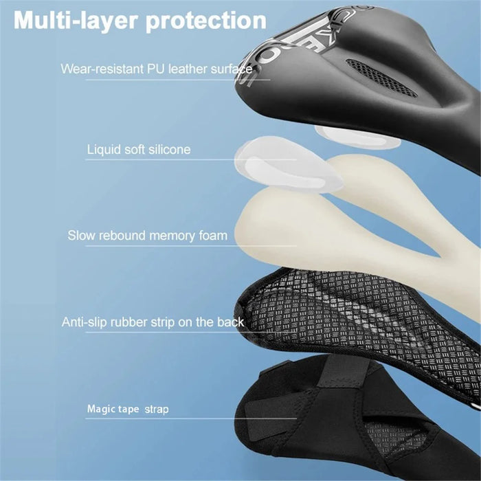 ROCKBROS Bike Cycling Saddle Cover Shock-absorption Silicone Bicycle Seat Cushion - Style 38210033001 - 3