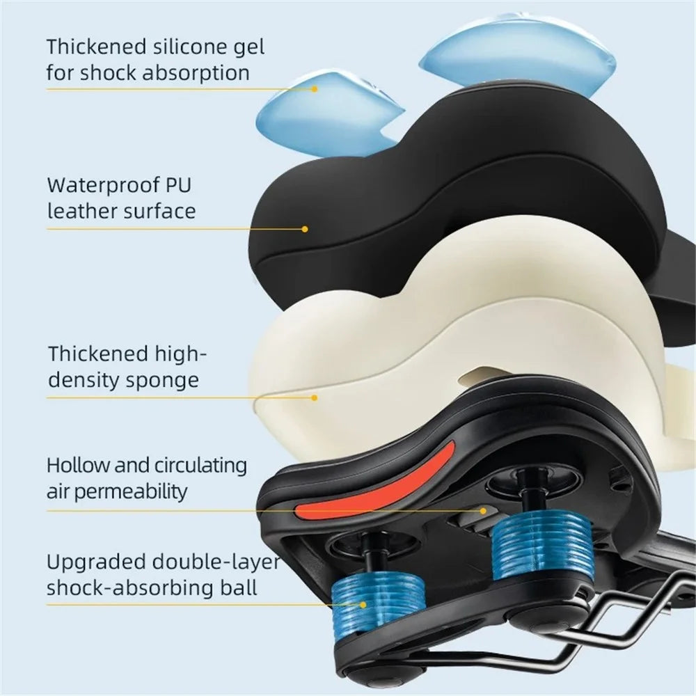 ROCKBROS Bike Cycling Saddle Breathable Shock Absorption Bicycle Seat Cushion - Sponge Type - 5