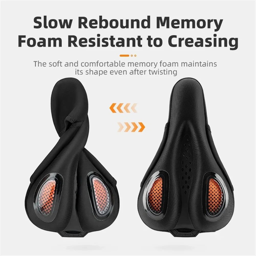 ROCKBROS G00 Bike Saddle Cover Thicken Silicone Breathable Shock-absorption Bicycle Seat Cushion - 2