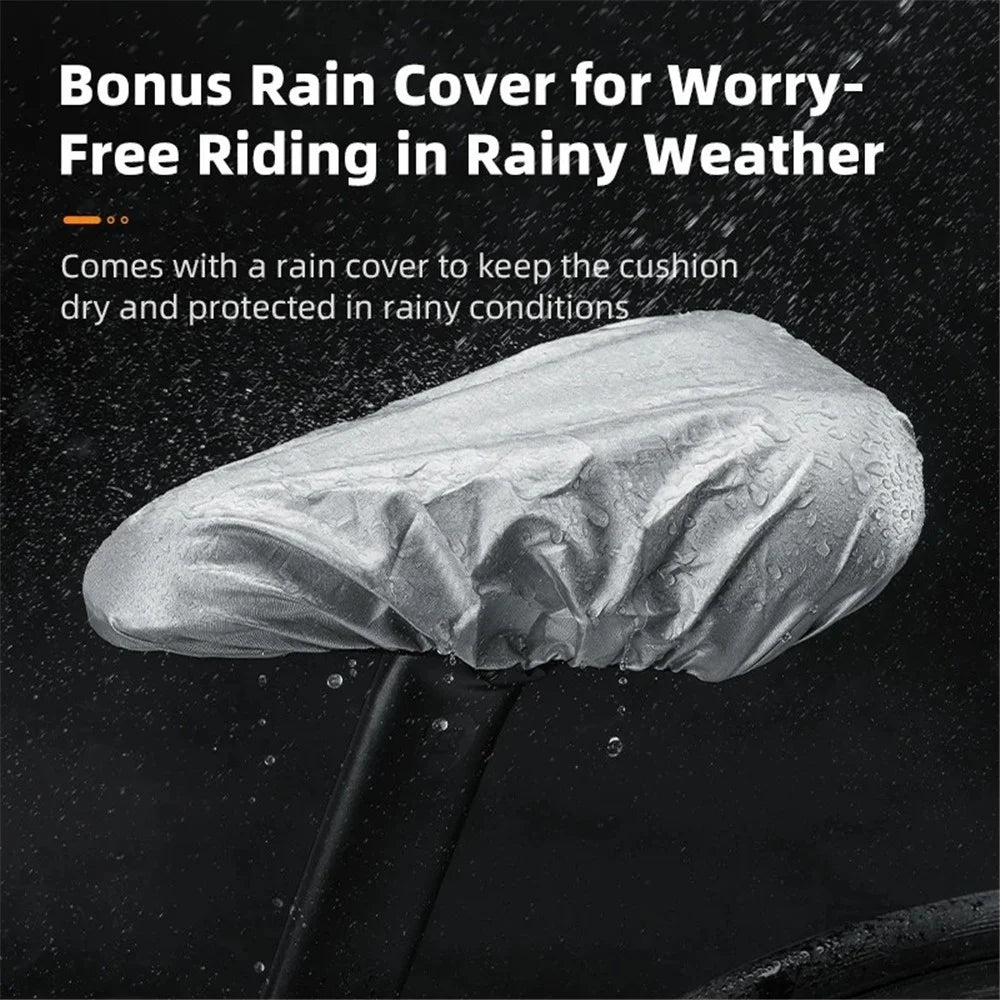 ROCKBROS G00 Bike Saddle Cover Thicken Silicone Breathable Shock-absorption Bicycle Seat Cushion - 4