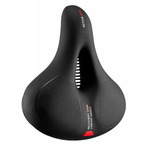 ROCKBROS AQ-6090 PU Leather+Memory Foam Bike Seat Saddle Breathable Bicycle Seat Cushion - Red - 1