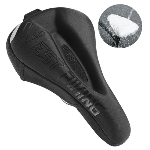 WEST BIKING YP0801194 Bike Saddle Cover Silicone+Memory Foam Shock Absorption Bicycle Seat Cushion - 1