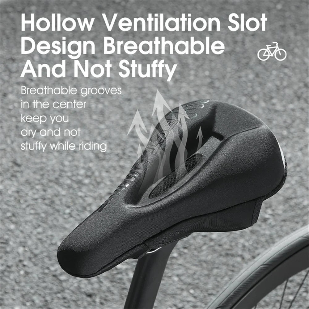WEST BIKING YP0801194 Bike Saddle Cover Silicone+Memory Foam Shock Absorption Bicycle Seat Cushion - 5