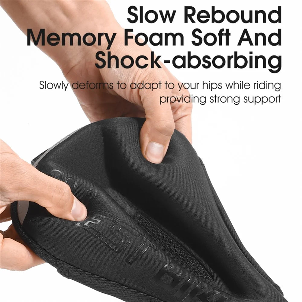 WEST BIKING YP0801194 Bike Saddle Cover Silicone+Memory Foam Shock Absorption Bicycle Seat Cushion - 6