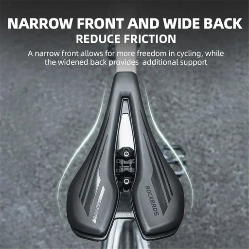 ROCKBROS 38210060001 PU Leather + Shock-Absorbing Sponge Bike Seat Hollow Bicycle Saddle - 2